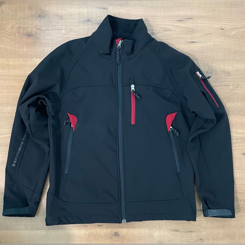 Snozu boys' full-zip jacket L / black extreme gear
